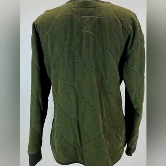 NWT REI Co-Op Norseland Insulated Army Cot Green Quilted Corduroy Medium Jacket - Picture 2 of 10